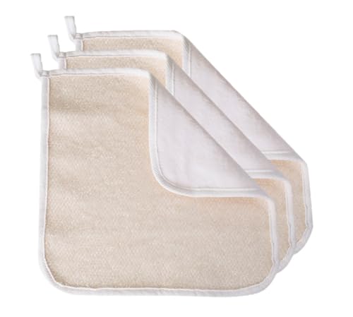 PARADISO Evriholder Soft-Weave Exfoliating Wash Cloths, Pack of 3, White | Dual-Textured Reusable Wash Cloth for Face and Body Cleansing, Machine Washable for Easy Cleaning - size: 1 Count (Pack of 3)