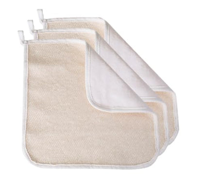PARADISO Evriholder Soft-Weave Exfoliating Wash Cloths, Pack of 3, White | Dual-Textured Reusable Wash Cloth for Face and Body Cleansing, Machine Washable for Easy Cleaning - size: 1 Count (Pack of 3)