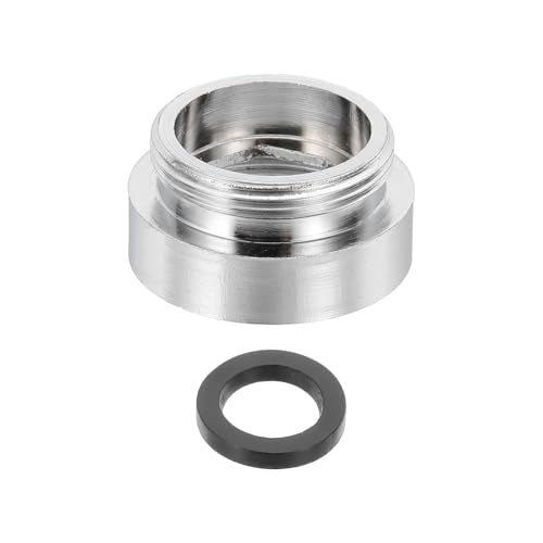 uxcell Faucet Aerator Adapter, M24 Female to M22 Male with Washer, 13mm Length - size: M24 Female to M22 Male, 13mm Length