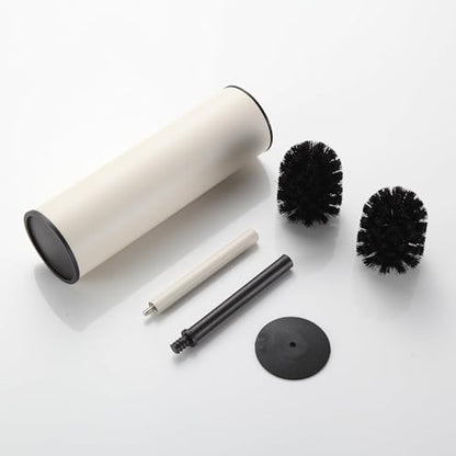 BGL White Toilet Brush and Holder,Stainless Steel Toilet Brushes for Bathroom with Holder - color: White