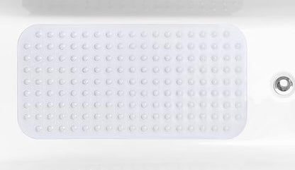 Large Non-Slip Bathtub & Shower Mat 31”x16” (Smooth/Non-Textured Tubs Only) Safe, Clean, Machine-Washable, Superior Grip&Drainage, Vinyl, Transparent Clear - color: Transparent Clear, size: Large (31"x16")