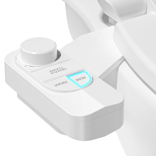 SAMODRA Non-Electric Bidet Attachment for Toilet – Self-Cleaning Dual Nozzle (Frontal & Rear Wash), Adjustable Water Pressure, Fits Most Toilets, Easy Installation (Classic White) - color: Classic White