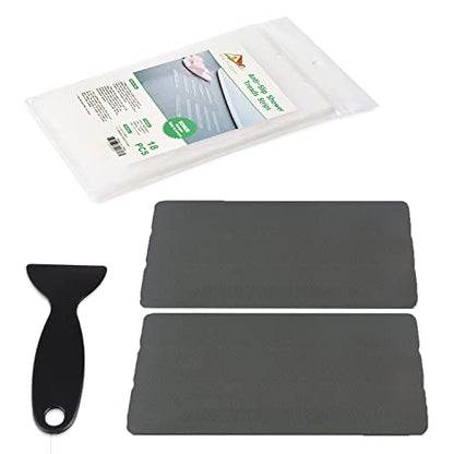 Non Slip Bathtub Strips 18 PCS Larger Adhesive Anti Slip Shower Stickers for Bath Tub, Bathroom, Stairs with Premium Scraper - color: Grey