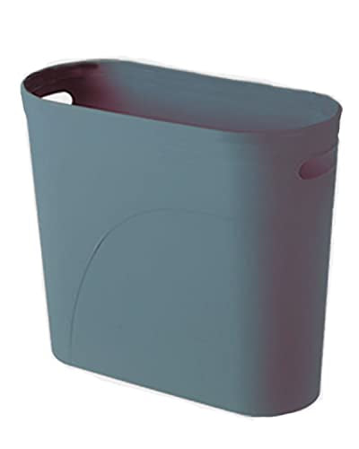Bathroom Small Trash Can, 3 Gallon Slim Plastic, Blue - color: Blue