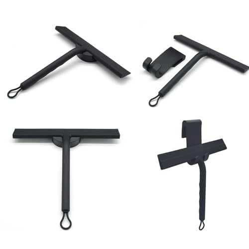 Adjustable Shower Squeegee Mounting Option Not Drill Installation for Bathroom Mirroring Window Stainless Steels Design
