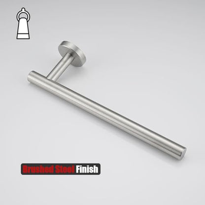 JQK Hand Towel Holder Towel Ring, 10 Inch Thicken 0.8mm 304 Stainless Steel Bathroom Hand Towel Bar, 9 Inch Useable Length Wall Mount Towel Rack Hanger, Brushed Steel, THH110L9-BN - color: Brushed Steel