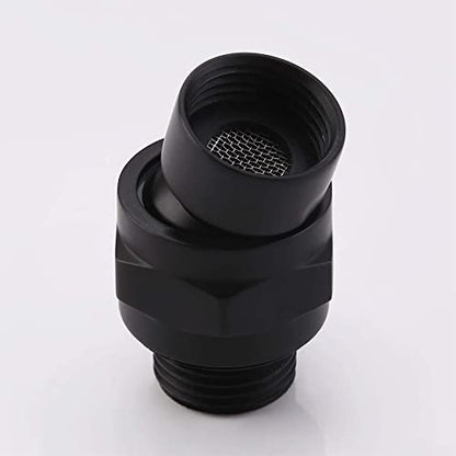 Brass Shower Ball Joint Connector, Biveah Black Shower Arm Swivel Adapter for Shower Head, KSB010B - color: Black