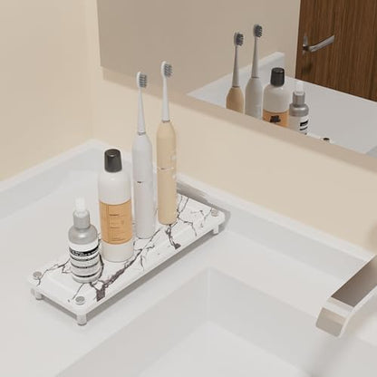 Kitchen Sink Caddy, Kitchen Sink Caddy Diatomite Water Absorbing Stone Tray, Marble - color: Marble