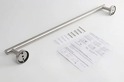 TocTen Bath Towel Bar - Thicken SUS304 Stainless Steel Bathroom Towel Holder, Towel Rod for Bathroom Heavy Duty Wall Mounted Towel Rack Hanger (20 in, Brushed Nickel) - color: Brushed Nickel, size: 20IN