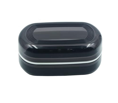 2 Pack Travel Soap Case Holder,Portable Soap Box with Draining Layer for Shower,Bathroom,Camping,Hiking,Gym (Black and White) - color: 2 Pack Black and White Soap Case
