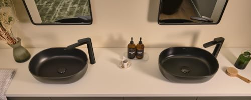 Ruvati Este Single Handle Lever Tall Vessel Faucet Modern Bathroom Vanity in Matte Black - RVF5136MB - color: Matte Black