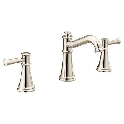 Moen Belfield Polished Nickel Two-Handle Widespread Bathroom Faucet Trim Kit, Valve Included, TV6405NL - color: Polished Nickel