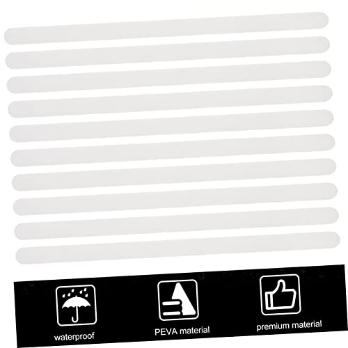 Garneck 36pcs Slip Strips for Shower Bath Safety Non Skid Stickers Plastic Treads for Bathroom Bathtub Stairs Floors - size: 38X2cm
