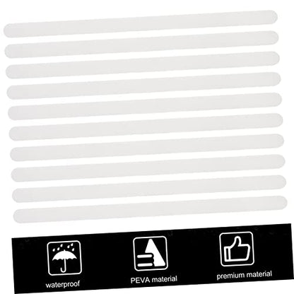 Garneck 36pcs Slip Strips for Shower Bath Safety Non Skid Stickers Plastic Treads for Bathroom Bathtub Stairs Floors - size: 38X2cm