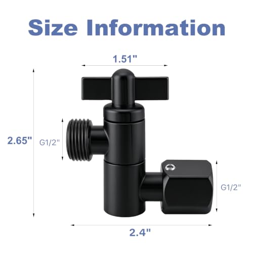 OFFO Shower Head Extension Arm, 2.4 in Shower Extension Arm with Locking Nut, Adjustable Height and Angle Shower Arm Extender, Universal G1/2 Connector for Fixed and Handheld ShowerHead, Matte Black - color: Matte Black, style: 2.4 in