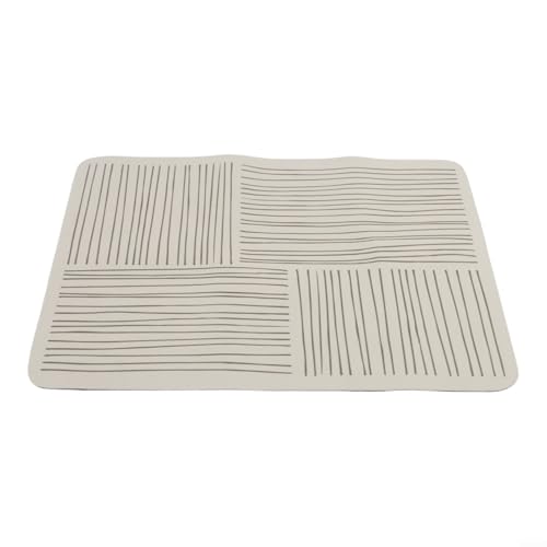 Diatomaceous Earth Kitchen Mat, Fast Absorbent Dish Drainer Pad with Non-Slip Rubber Backing for Countertop, Sink, Bathroom and Pet Feeding, Quick-Dry Water(A)