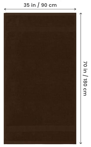 Utopia Towels Jumbo Bath Sheets, 2 Pack, 35x70 in, 600 GSM Cotton, Dark Brown - color: Dark Brown, size: 2 Piece Bath Sheet