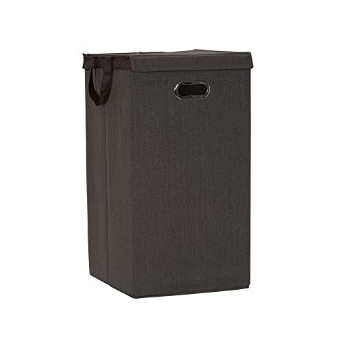 Household Essentials Laundry Hamper with Lid, Removable Mesh Liner, and Magnetic Closure, Gray - color: Cobblestone, style: Single