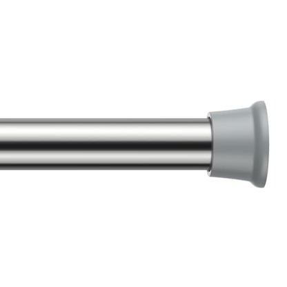 MEXAU 1 Pack Silver Spring Tension Curtain Rods 16-37 Inch Small Shower Rod | Adjustable Tension Rods No Drilling for Window, Bathroom, Closet, 7/8"Spring Tension Rods,Small Shower Curtain Rod,Iron - color: Silver-1P, size: 16-37 inch