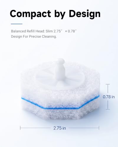60 Count Toilet Wand Refills Compatible with Clorox Toilet Wand | 5X Cleaning Power Toilet Bowl Cleaners & 3-Layer High-Density Toilet Scrubber Refill-No Falling Apart, Instant Foam Cleaning - size: 1 Count (Pack of 60)