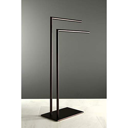 Kingston SCC8325 Pedestal 2-Tier Towel Rack, Oil Rubbed Bronze | Edenscape collection; 31-3/4" Freestanding; Solid steel construction; Corrosion-resistant finish; Easy assembly - color: Oil Rubbed Bronze