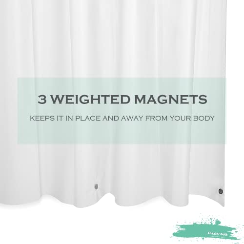 Frosted Plastic Shower Curtain Liner, 72x72 Inch Lightweight Translucent Plastic Bathroom Shower Showroom Inner Curtain with Rustproof Metal Grommet Holes and Weighted Magnets - color: A02-frosted, size: 72"W x 72"L (Pack of 1)