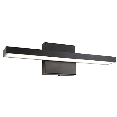 Ralbay 15.7 inch Modern LED Black Vanity Light 12W Frosted Aluminum for Bathroom Vanity Lighting Fixtures Natural White 4500K - color: Black-Natural White, size: 15.7 inch