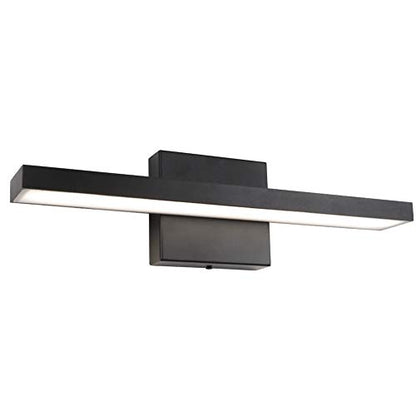 Ralbay 15.7 inch Modern LED Black Vanity Light 12W Frosted Aluminum for Bathroom Vanity Lighting Fixtures Natural White 4500K - color: Black-Natural White, size: 15.7 inch