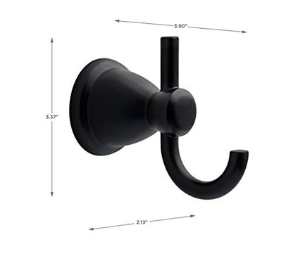 Franklin Brass 5-Piece Matte Black Bathroom Set (2) Towel Racks, Ring, Toilet Paper Holder, Hook | Kinla Bath Accessories - color: Matte Black, style: 5-Piece Bath Accessory Set
