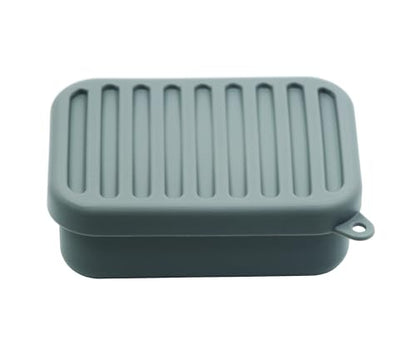 Leakproof Silicone Travel Soap Case,Portable Soap Box with Draining Layer for Shower,Bathroom,Camping,Hiking,Gym (Gray) - color: Gray Silicone Soap Case