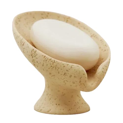 Bar Soap Holder, Soap Dish for Shower, Self Draining Soap Dish,Travertine Style Soap Holder, Used for Sinks, Bathrooms, Showers,Kitchens (Light Khaki Limestone) - color: Light Khaki Limestone