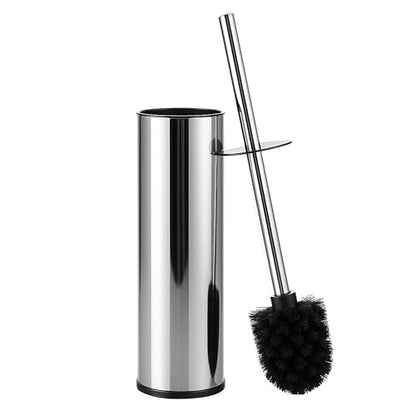 BGL Chrome Toilet Brush and Holder,Stainless Steel Toilet Brushes for Bathroom with Holder - color: Chrome