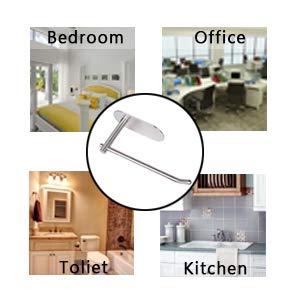 Self Adhesive Wall Mount Toilet Paper Holder Adhesive Toilet Roll Holder for Bathroom Kitchen Stick on Wall Stainless Steel Brushed - color: Silver