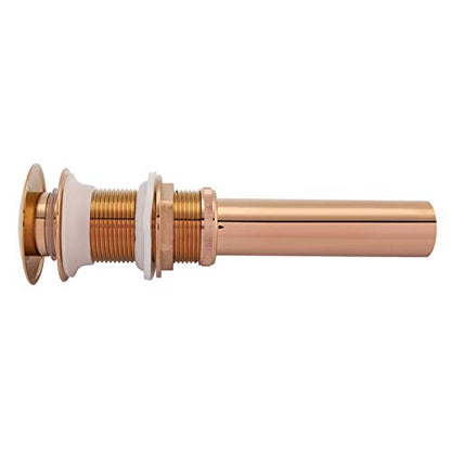 G1 1/4" Bathroom Sink Drain with Overflow Vessel Sink Lavatory Vanity Up Drain Stopper(Rose Gold)