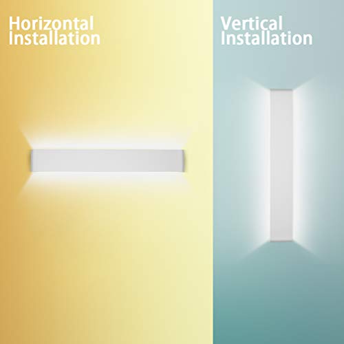 Aipsun 32.6 inch Modern Vanity Light Fixtures LED Bathroom Wall Light Up and Down Bathroom Lighting Fixtures Cool White 5000K - color: White, size: 32.6 inch, style: 5000K