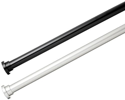 Amazon Basics No Drill Adjustable Indoor Outdoor Tension Curtain Rod, 54-90" Length, Nickel