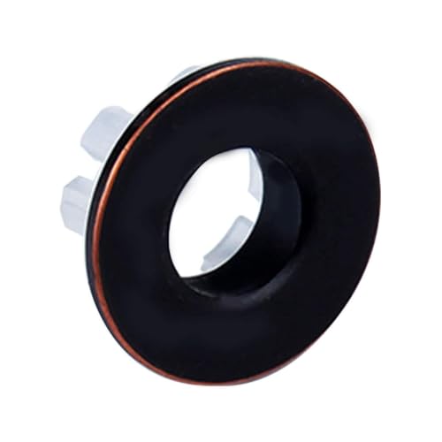 Sink Overflow Ring, Oil Rubbed Bronze | Bathroom Kitchen Sink Basin Trim Overflow Cover Hole Insert Round Cap, Brass - color: Oil Rubbed Bronze