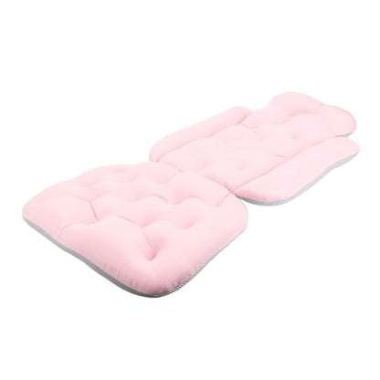 Bathtub Full Body Mat Non Slip Breathable, Soft Supportive Bath Pillow, Comfortable Tub Cushion for Adult, Relaxing Bathing Experience, Lightweight + Antislip, 33.86x14.57in (Pink) - color: Pink