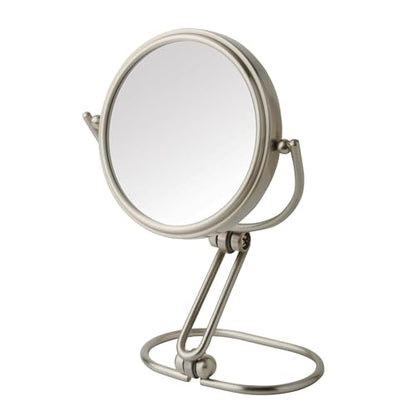 JERDON Compact Magnifying Mirror - Folding 3" Travel Mirror with 15X & 1X Magnification - Model MC315N | Folding Compact for Travel, 1X Reverse Side, 7" Open Height - size: 1"L x 3"W