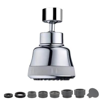 Faucet Aerator Faucet Sprayer Attachment, Kitchen Faucet Head Replacement with 4 Spray Modes, 360° Swivel Faucet Extender Anti-Splash Sink Sprayer Faucet Nozzle Head (Smooth, Silver) - color: Silver, style: Smooth