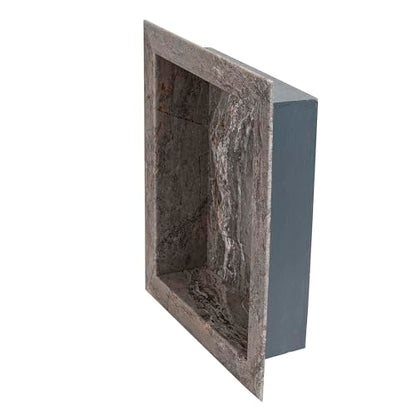 Palisade 17.5 in x 15.5 in Vinyl Shower Niche Spanish Marble | Waterproof Shower Insert - color: Spanish Marble