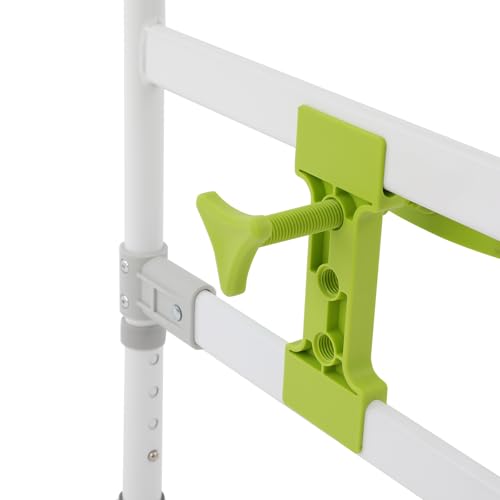 Toilet Safety Rails, Toilet Frame Toilet Arms for Elderly, Adjustable Height & Width Toilet Safety Frame, Foldable Handicap Toilet Handles for Seniors, Handicap & Disabled (Green) - color: Green