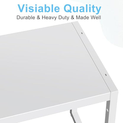 Expandable Kitchen Storage Shelves,110LBS Heavy Duty Metal Shelving Units and Storage For Small Appliance, Adjustable Stackble Storage Shelf Organizer For Kitchen Cabinet Pantry Warehouse Garage,White - size: 11.8"D x 28.9"W x 16.3"H