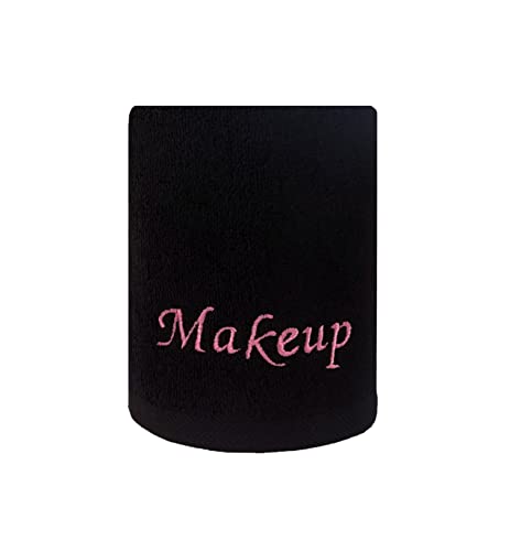 Makeup Remover Towels. Fingertip Face Reusable Washcloths. Embroidered, 100% Soft Cotton. Facial Cleansing. Pack of 6.