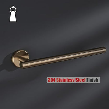 JQK 10 Inch Hand Towel Holder Towel Ring Champagne Bronze, Thicken 0.8mm 304 Stainless Steel Bathroom Hand Towel Bar, 9 Inch Useable Length Wall Mount Towel Rack, THH110L9-CB - color: Champagne Bronze