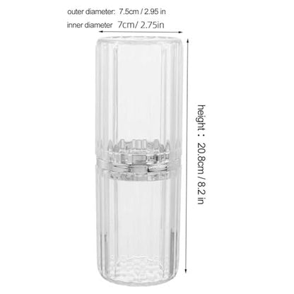 Large Toothbrush Travel Case 2 in 1 Toothbrush Holder and Rinse Cup | Dustproof Cover, Thickened, Premium PET Material, BPA-free, Large capacity, Perfect for Travel, Cruises, Hotels, Stay Over - color: Clear