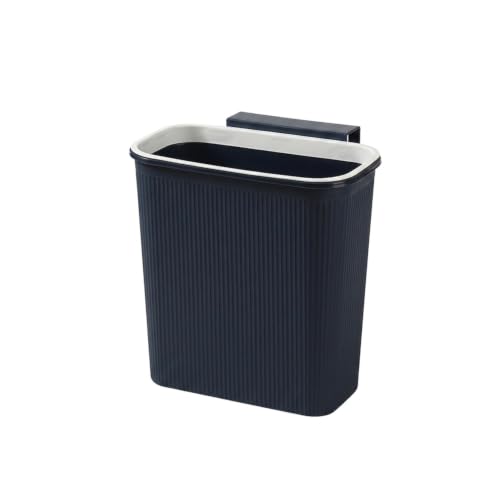 Wall-Mounted Trash Can, Compact 1.06 Gallon Waste Bin for Kitchen Cabinet or Bathroom, Space-Saving PP Plastic Disposal Unit (1 PC) - color: Blue
