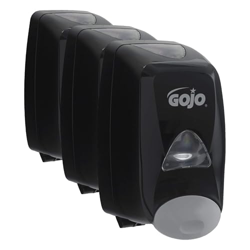 GOJO FMX-12 Push-Style Foam Soap Dispenser,Black,for 1250 mL FMX-12 Foam Soap Refills - 5155-06,(Pack of 3) - size: 1 Count (Pack of 3)