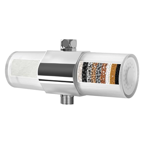 Filtered Shower Head for Hard Water, High Pressure Shower Head | Water Softener Shower Head Filter with High Output, Easy Installation, Chrome