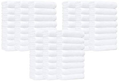 Amazon Basics Soft and Thick Cotton Hand Towels, 16 x 26 in, White, (Pack of 72) - color: White, size: 72 Pack